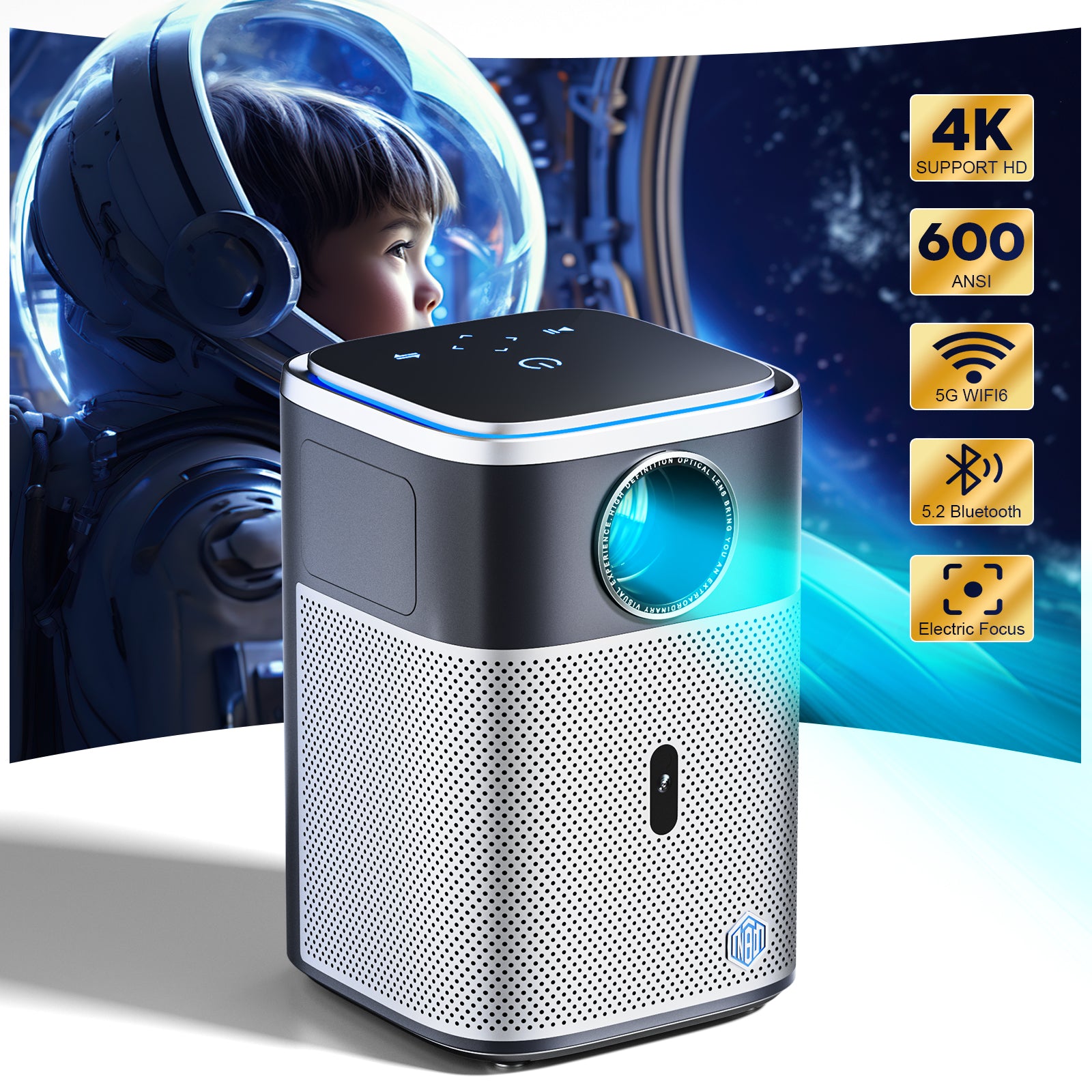 Projector with WiFi and Bluetooth, Mini Projector 5G deals WiFi Native 1080P