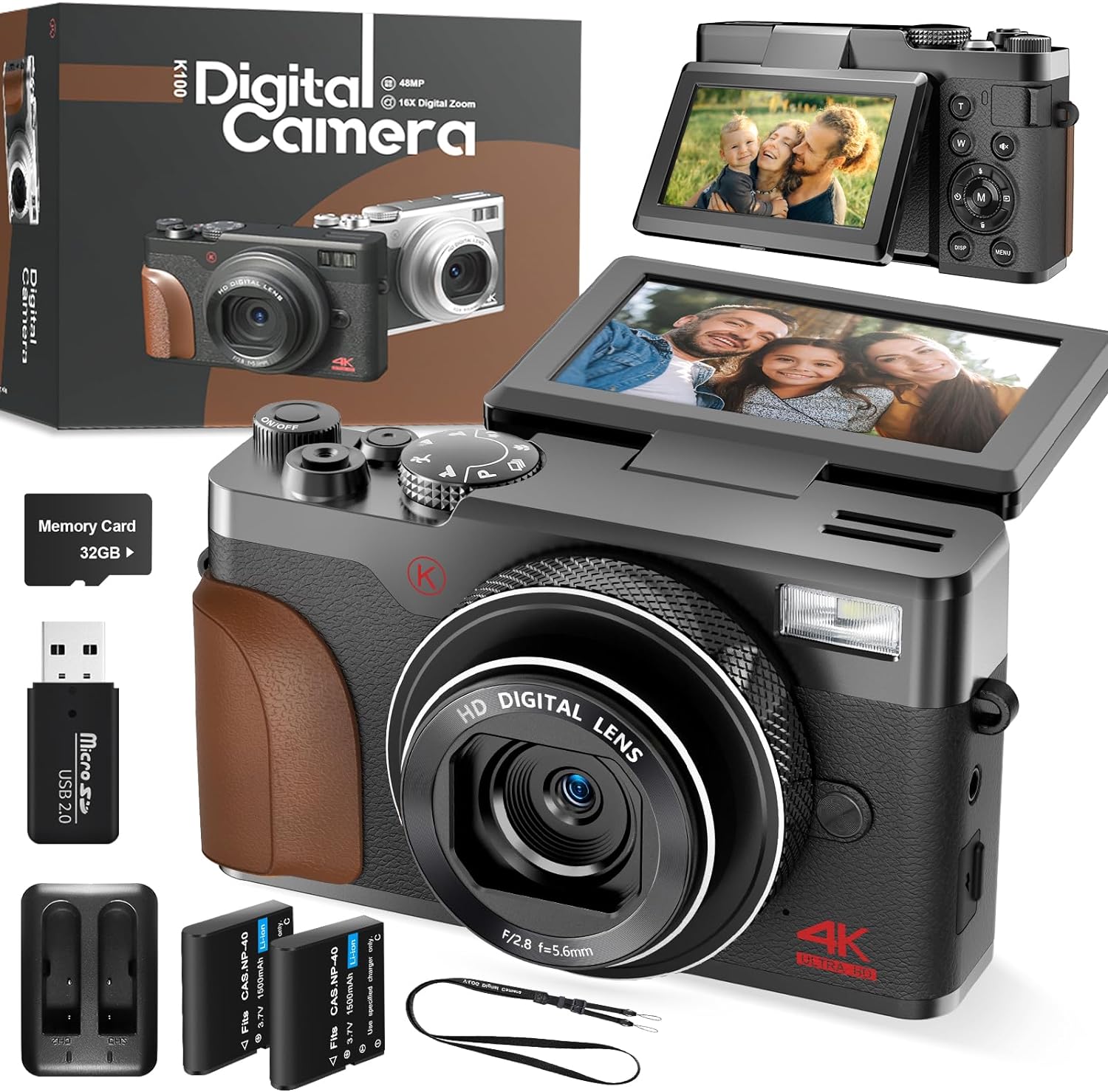 Cheapest Vlogging Camera, 4K Digital Camera