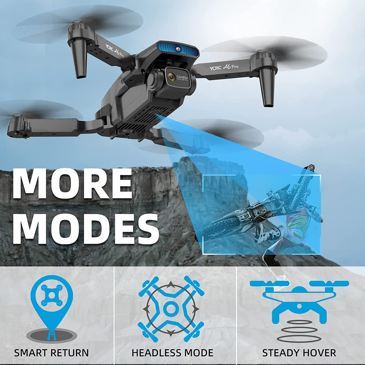 WiFi FPV RC Drone with 4K HD Camera, 40 Mins Flight Time, Foldable Drone 